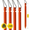 Set de cuie de cort din aluminiu 15 cm 10 buc. - triunghiulare