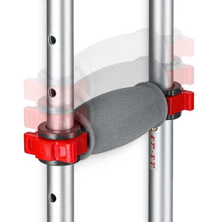 Crutele ortopedice axillari con regolazione dell'altezza