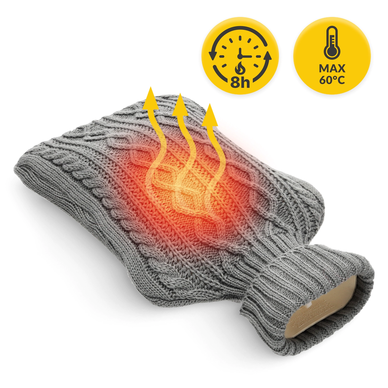 Compresă din cauciuc cu husa, 2 L