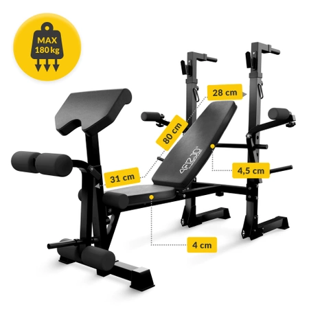 Bancă de antrenament multifuncțională cu suport ULTRA