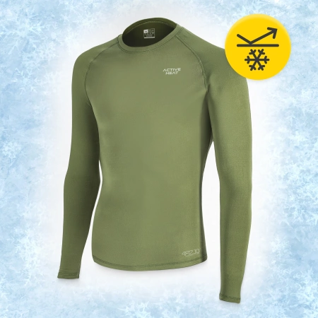 Lenjerie termică unisex - set verde, tricou + pantaloni, mărime M