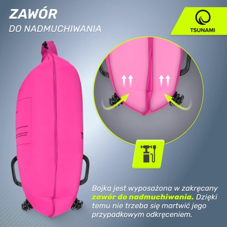Geamandură de înot, gonflabilă + buzunar uscat 2 în 1 TSUNAMI