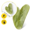 Piatra clasică Gua Sha din jad verde natural