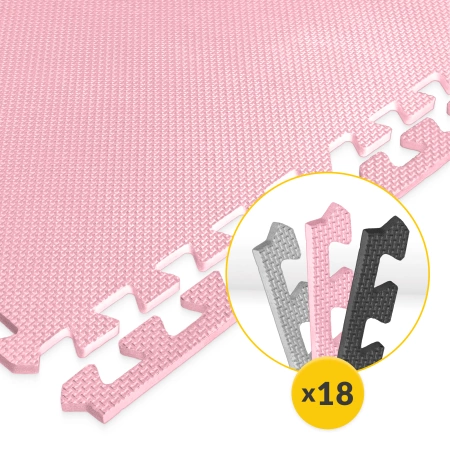 Set de 9 covorașe puzzle - „Pastel roz”