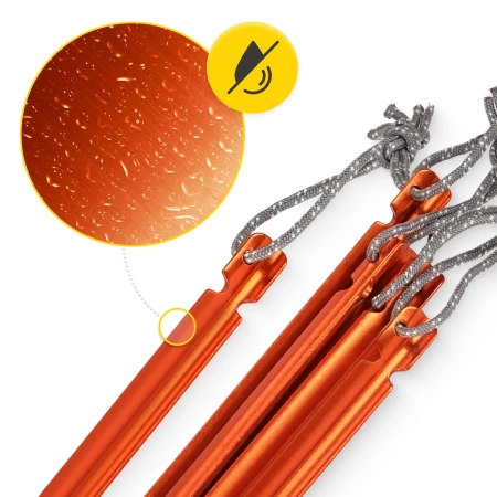 Set de cuie de cort din aluminiu 15 cm 10 buc. - triunghiulare