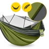 Hamac de călătorie Mountain Goat pentru două persoane cu plasă împotriva țânțarilor gri-verde