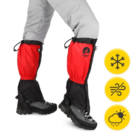 Ghetre impermeabile pentru încălțăminte universale roșii