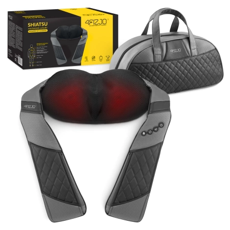Aparat de masaj pentru gât și spate SHIATSU LUXURY+ cu geantă elegantă
