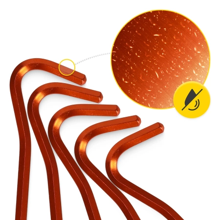 Cuie de cort din aluminiu 10 buc.