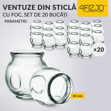 Ventuze cu foc din sticlă 20 buc.