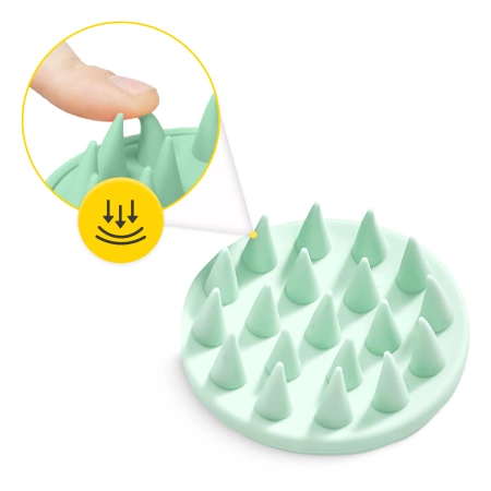 Perie din silicon pentru masajul scalpului