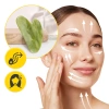 Piatra clasică Gua Sha din jad verde natural