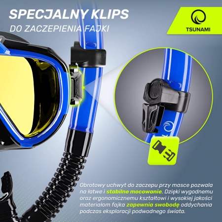 Mască de snorkelling cu snorkel