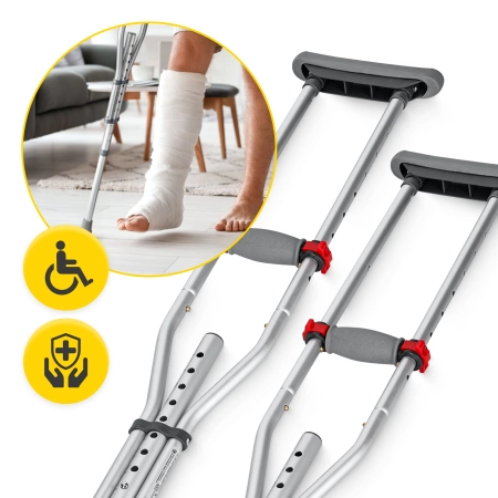 Crutele ortopedice axillari con regolazione dell'altezza