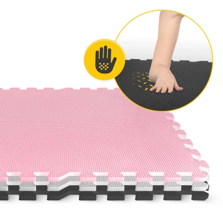 Set de 9 covorașe puzzle - „Pastel roz”