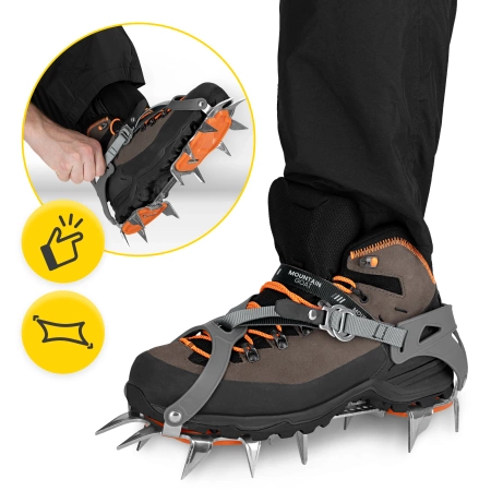 Crampoane Mountain Goat PRO pentru coș, mărimi 36-46 + husă