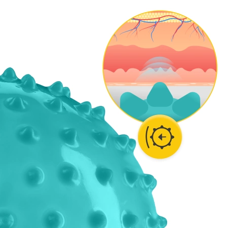 Minge de reabilitare cu țepi, 20 cm, mentă