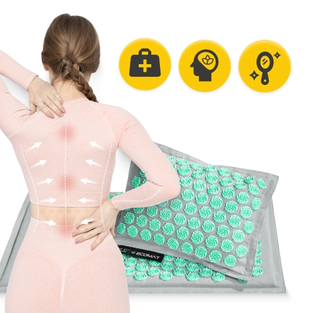 Covoraș de presopunctură ECO cu coji de hrișcă și nucă de cocos