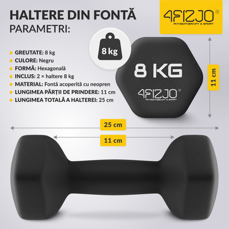 Haltere clasice 2 x 8 kg