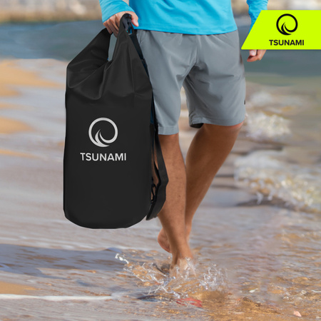 Geantă impermeabilă 30 litri TSUNAMI negru