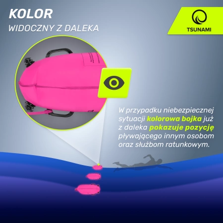 Geamandură de înot, gonflabilă + buzunar uscat 2 în 1 TSUNAMI