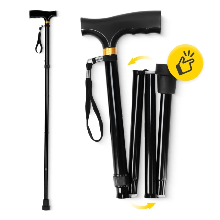 Baston pliabil cu mâner din lemn