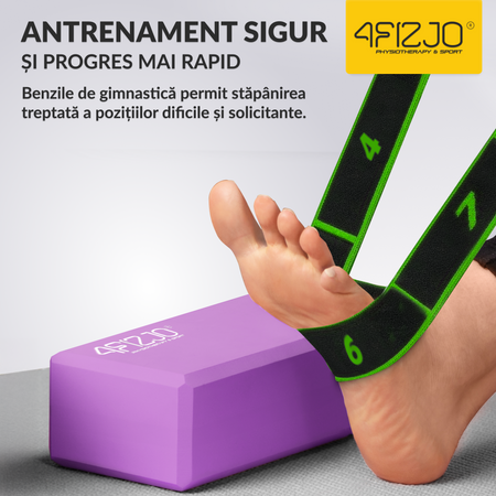 Bandă de întindere gimnazială 90 cm verde