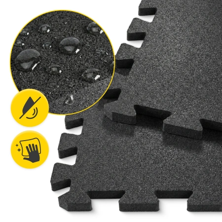 Covoraș de protecție din cauciuc pentru podea, 4 bucăți, 48,5 x 48,5 x 1,5 cm