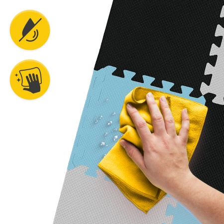 Set de 9 covorașe puzzle 90x90 - „Cer albastru”