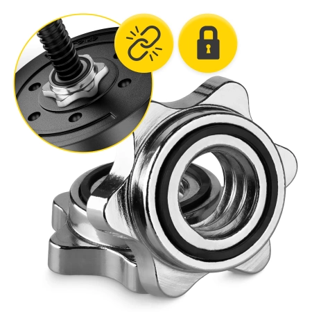 Cleme metalice cu șurub pentru gât de 25 mm 2 buc.