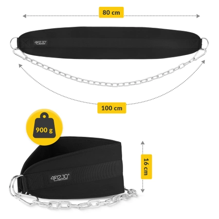 Centură de greutate Dip Belt 100 cm