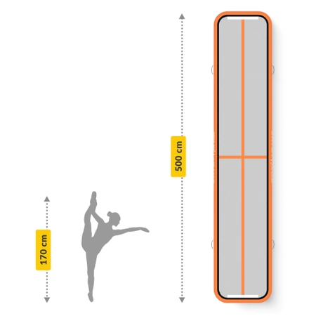 Pistă acrobatică AIR MAT 5 x 1 x 0,15 m