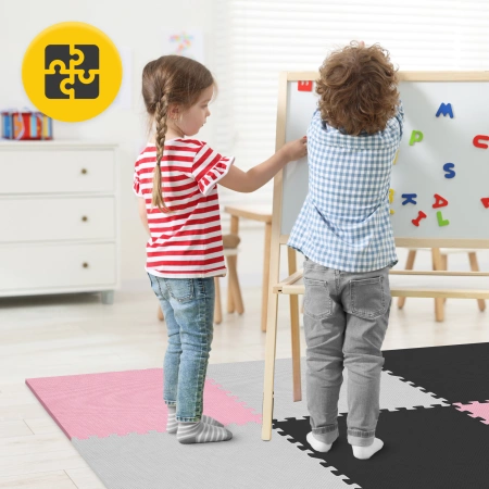 Set de 9 covorașe puzzle - „Pastel roz”