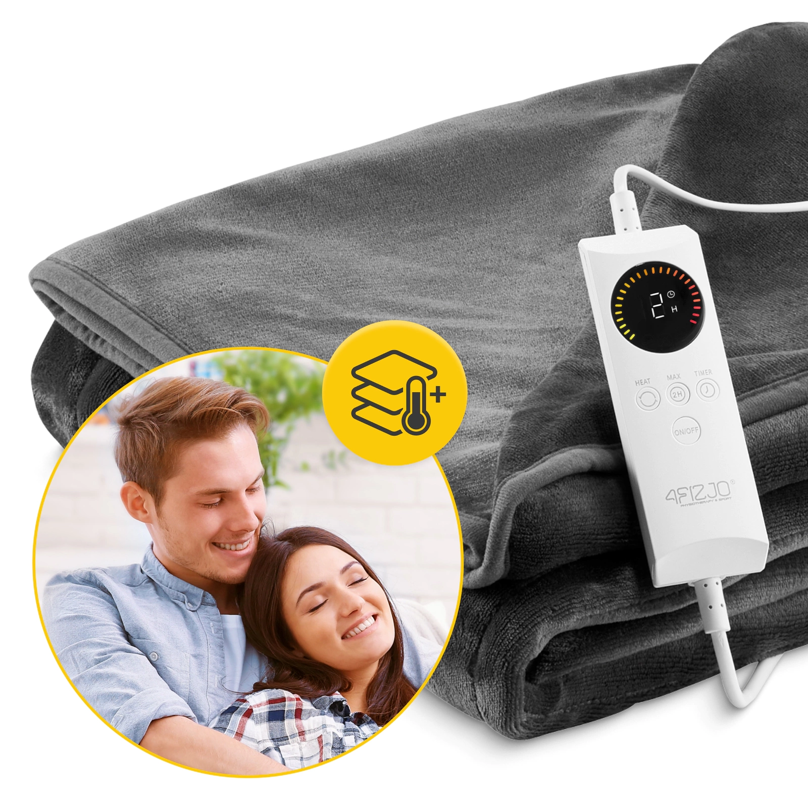 Pătură de încălzire electrică 180 × 130 cm