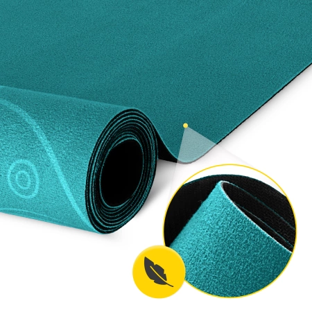 Covor de yoga și exerciții din piele de căprioară 1,5 mm verde