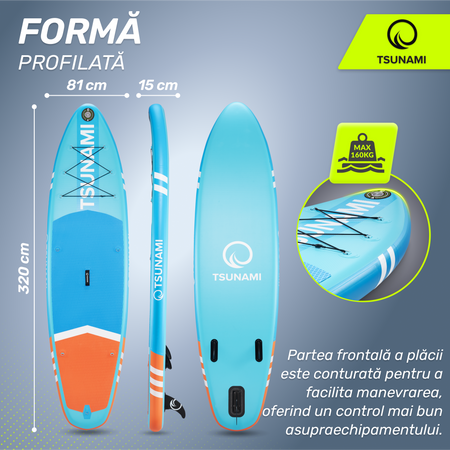 Placă SUP TSUNAMI Paddle Board 320 cm T02