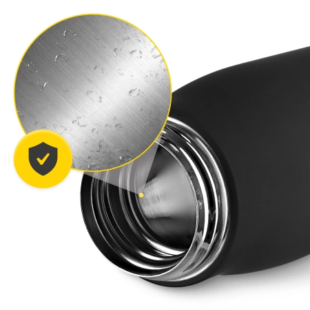 Sticlă termică de 540 ml cu curea negru