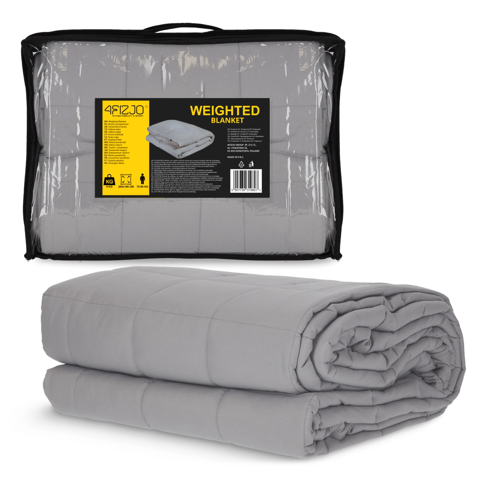 Cuvertură cu greutate antistres 9 kg