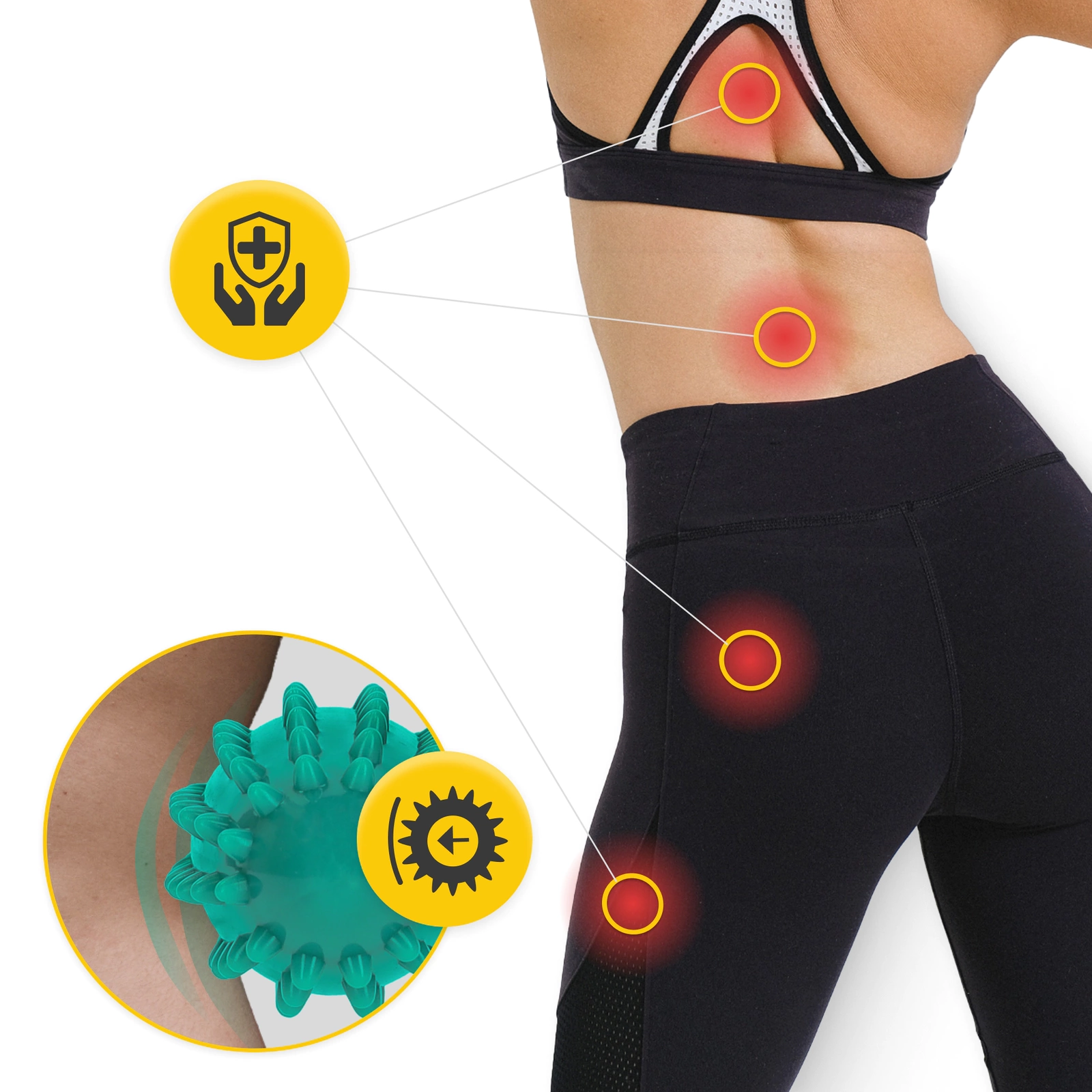 Minge Senzorială de Masaj cu Denivelări