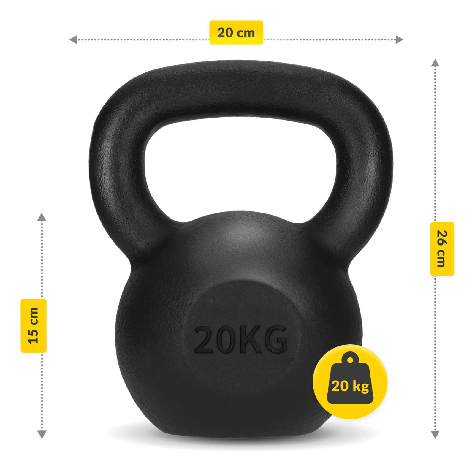 Kettlebell greutate din fontă de 20 kg