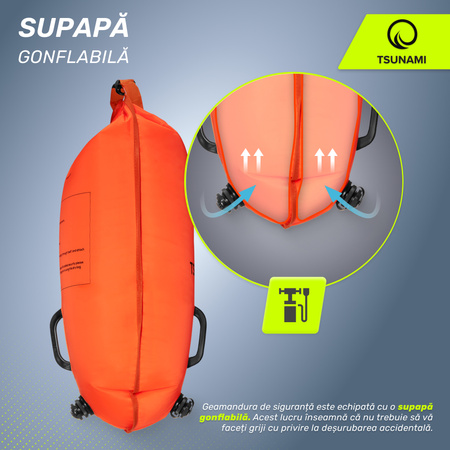 Geamandură de înot, gonflabilă + buzunar uscat 2 în 1 TSUNAMI