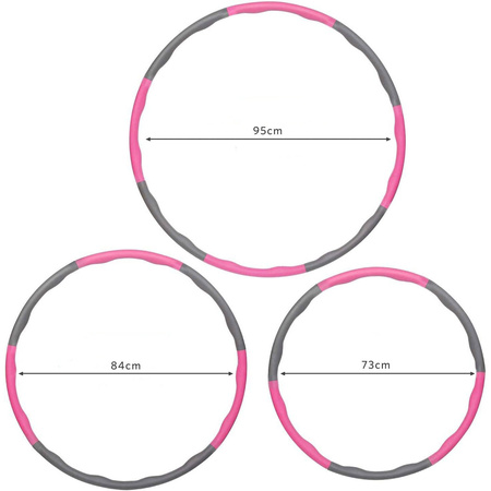 Hula Hoop pliabil cu proeminențe de masaj 1 kg