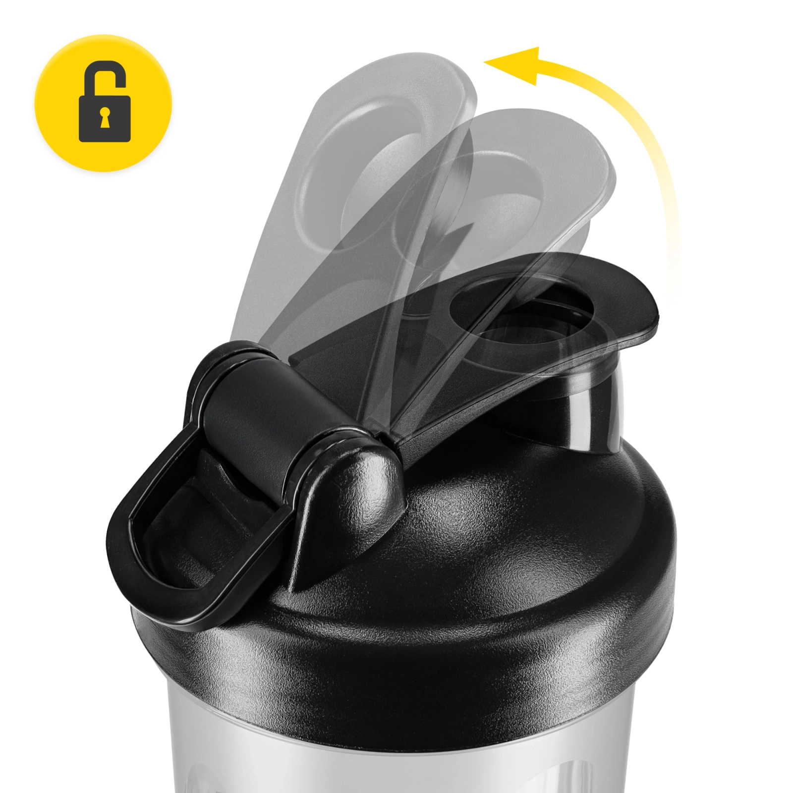 Shaker sportowy PRO 650 ml z siatką 4FIZJO