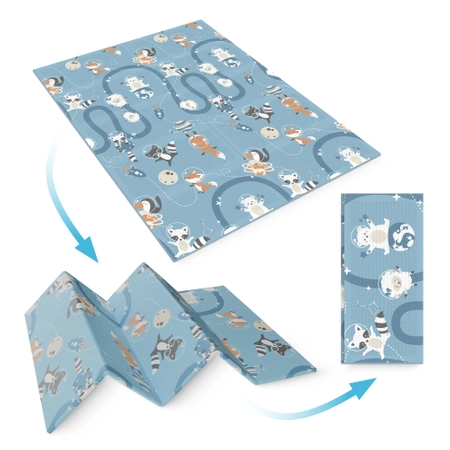 Covoraș educativ pliabil XXL „Regatul și spațiul” 180 x 150 cm