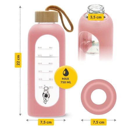 Sticlă pentru apă din sticlă, 750 ml