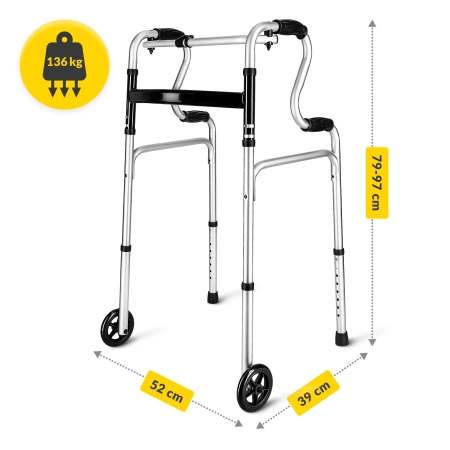 Balcon din aluminiu cu două funcții cu roți