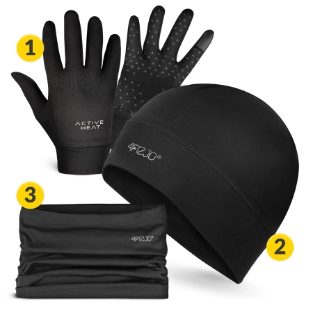 Set termic unisex 3 în 1 – căciulă + fular + mănuși L/XL