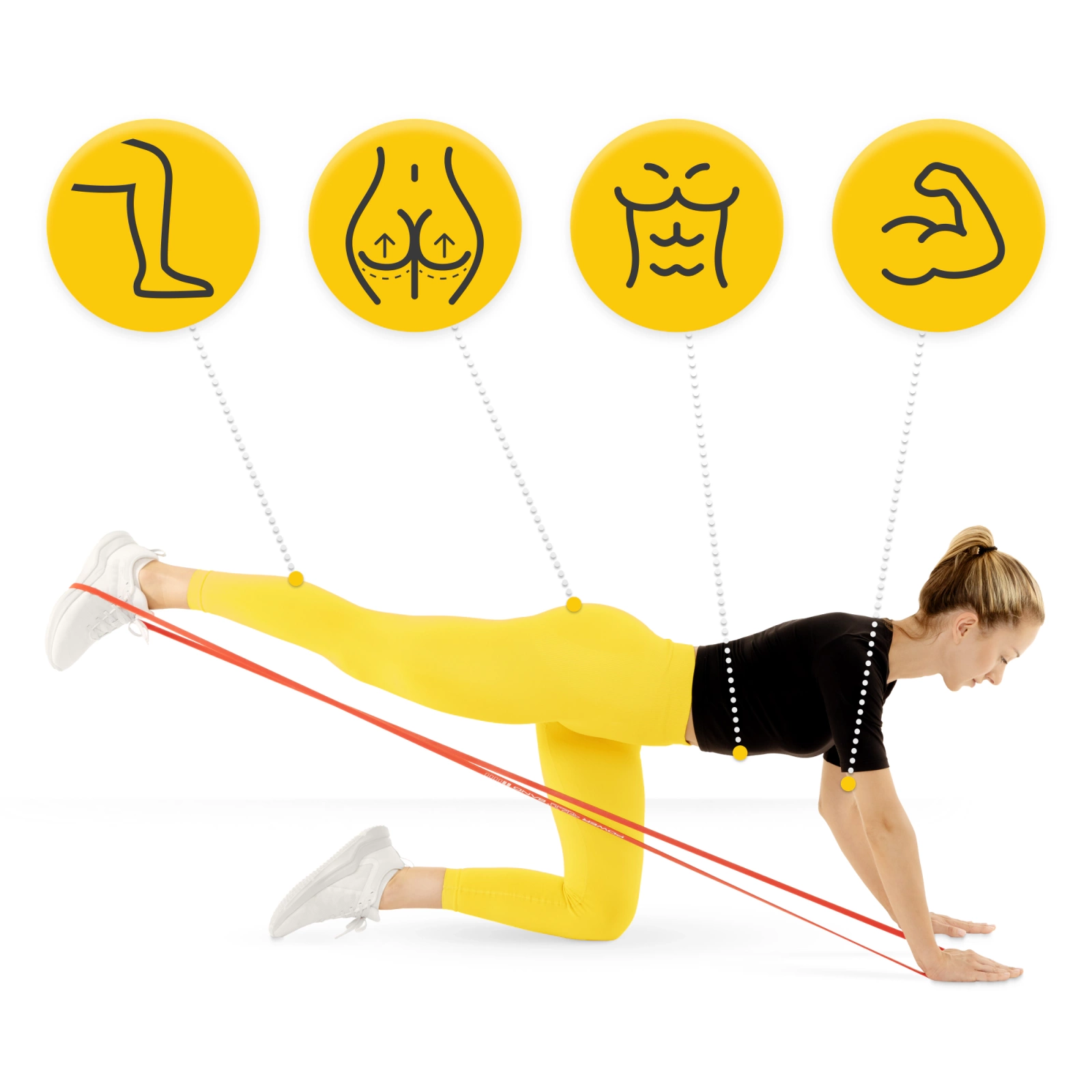 Set de 4 Elastice de Rezistență POWER BAND