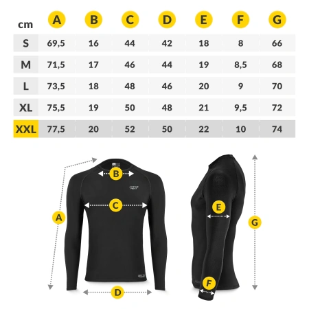 Set de îmbrăcăminte termică unisex – set negru 5-în-1, mărime XXL