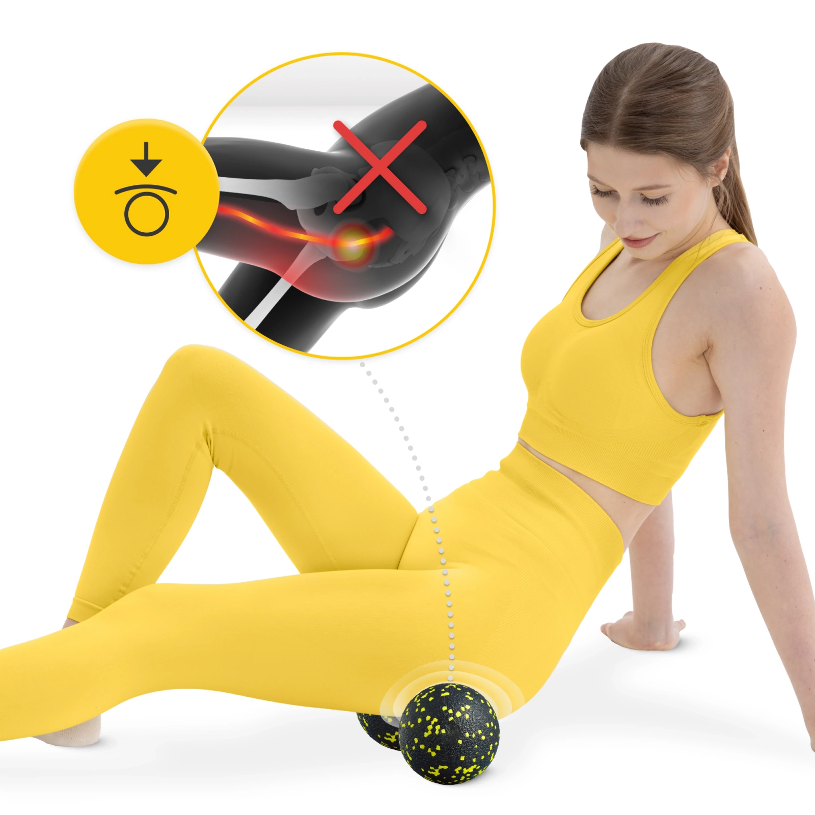 Minge de masaj dublă EPP 12 cm